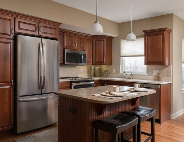 Kitchen in one of our retirement community's many apartments.