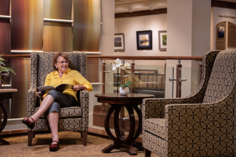 Senior woman reading